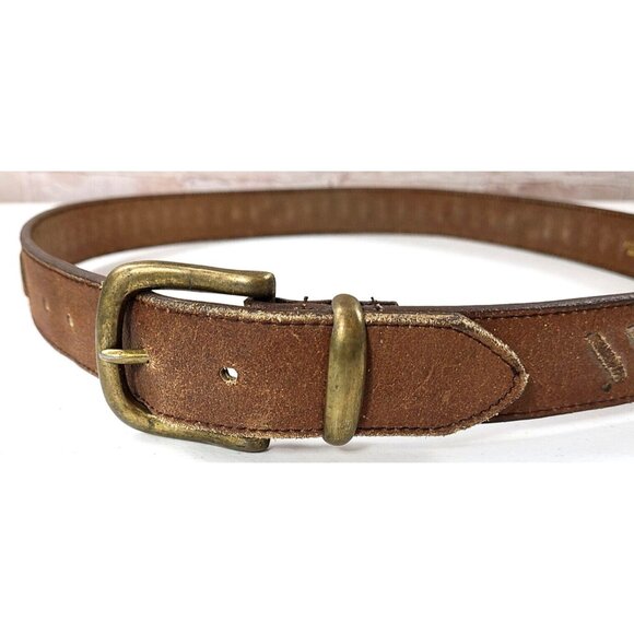 Rugged Leather 7106 Brown Belt Hashtag Stitching Design Men's Size 40 - Picture 12 of 12